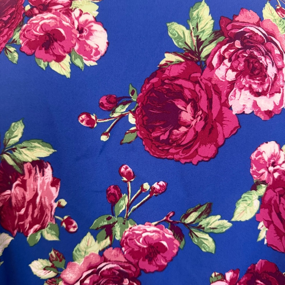 NWT The Pioneer Woman Blue Floral Kimono Cardigan Open Front L/XL Boho‎ - Picture 5 of 10